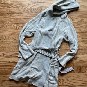 Eddie Bauer Womens Grey Short Robe